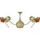 Matthews-Gerbar Vent-Bettina 44 inch Polished Brass with Mahogany Blades Ceiling Fan, Matthews-Gerbar