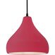 Radiance 1 Light 11.5 inch Cerise and Matte Black Pendant Ceiling Light