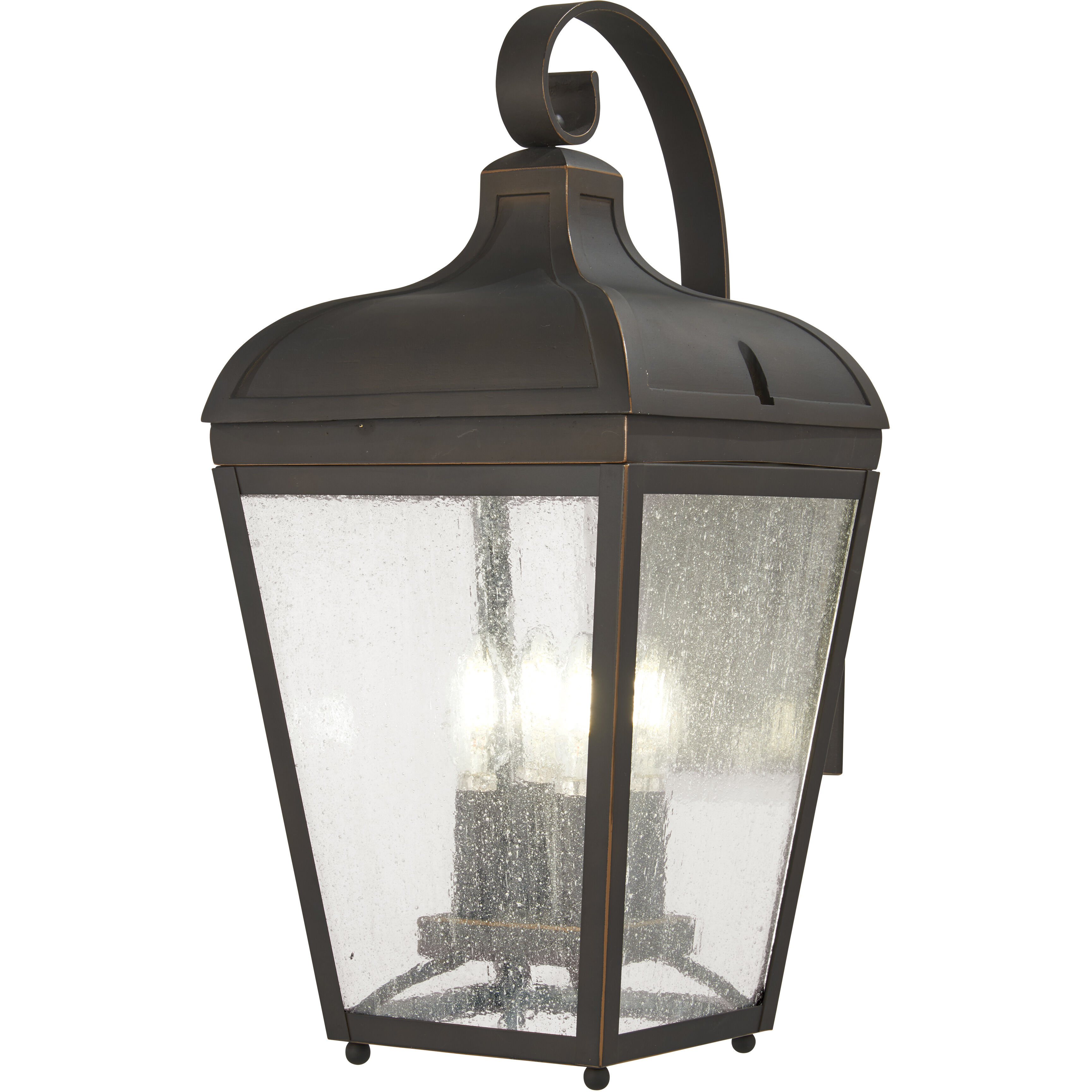 Marquee 4 Light 21 inch Oil Rubbed Bronze/Gold Outdoor Wall Mount, Great Outdoors