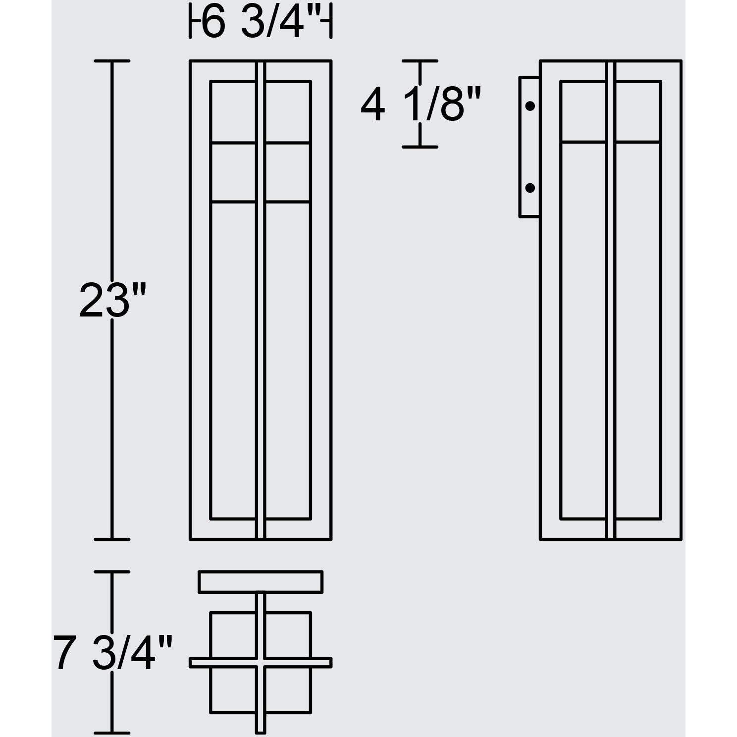 4 Bar LED 23 inch Sand Black Outdoor Wall Sconce