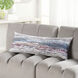 Cameron 36 X 6 inch Multi - Blue and Taupe and Red Pillow