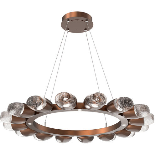 Pebble LED Burnished Bronze Chandelier Ceiling Light, Ring