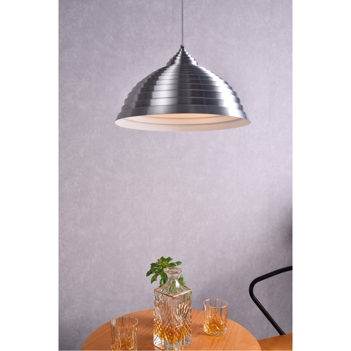Circa 1 Light 15.5 inch Burnished Nickel Pendant Ceiling Light