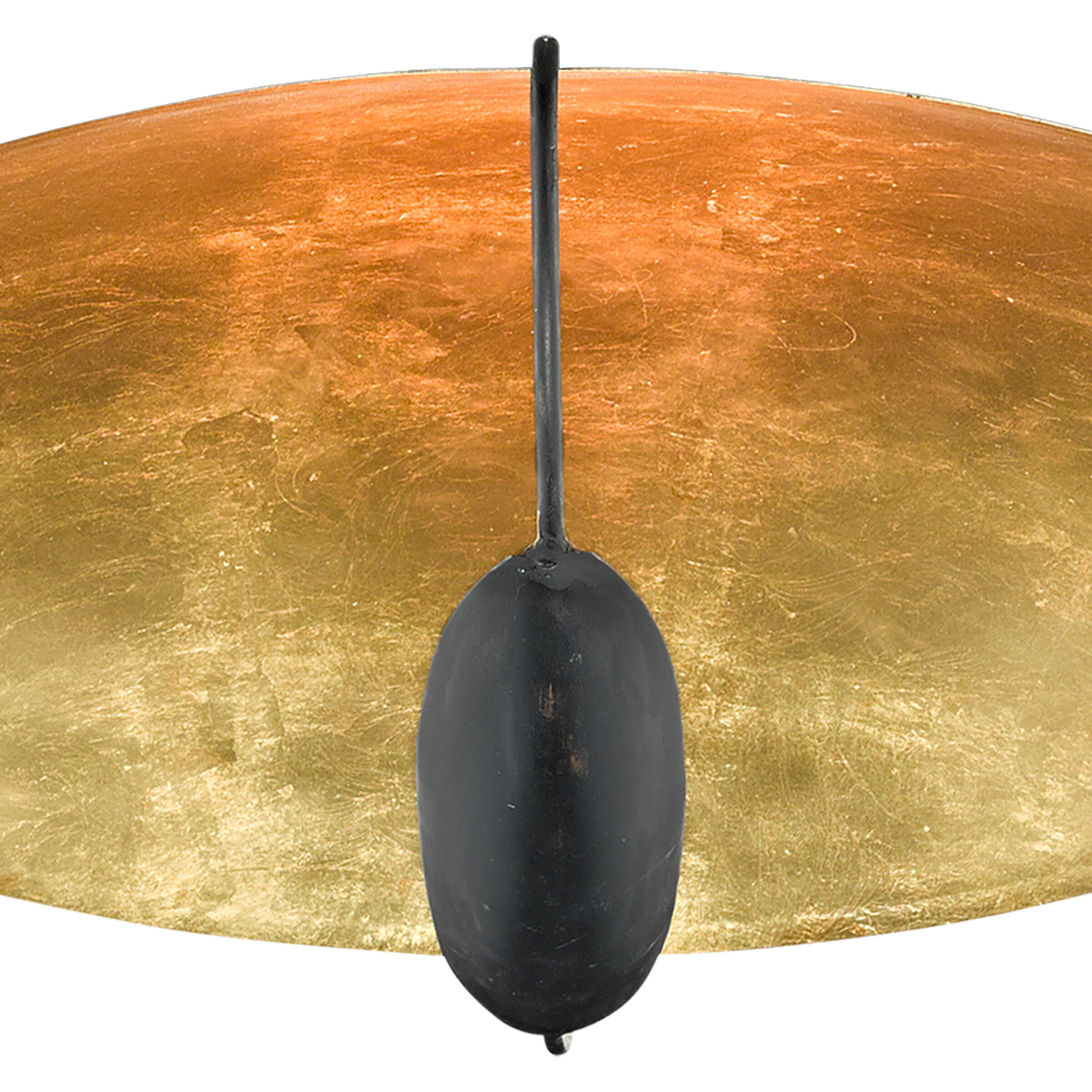Pinders 2 Light 27.75 inch Contemporary Gold Leaf/French Black Flush Mount Ceiling Light