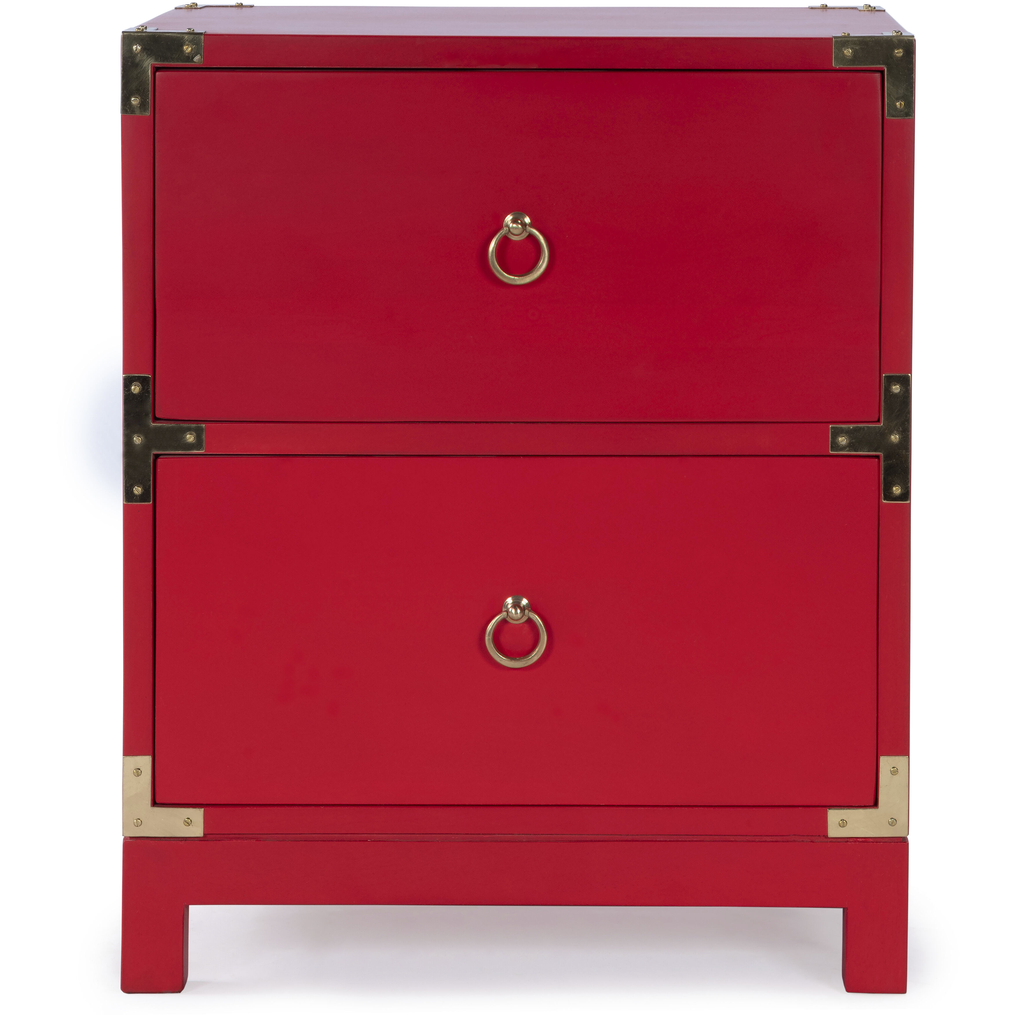 Butler Loft Ardennes Red Campaign Red Chairside Chest