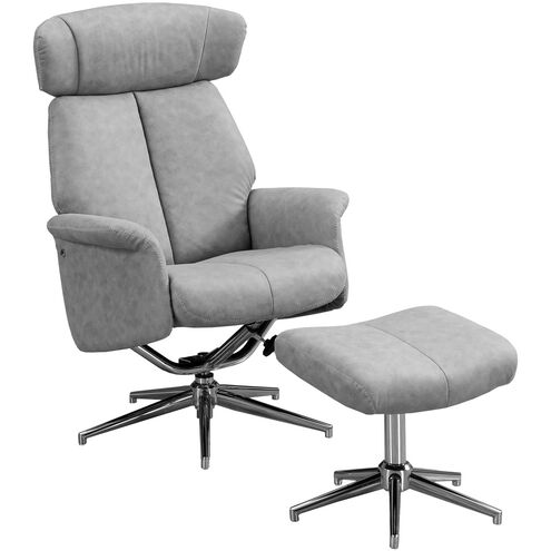 Peters Grey Ottoman or Recliner, 2-Piece Set