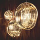 Marco Polo 1 Light 13.78 inch Clear Acrylic with Nickel Chandelier Ceiling Light