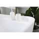 Harrieta Glossy White and Chrome Bathtub