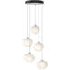 Ume 5 Light 16.6 inch White Pendant Ceiling Light in Frosted