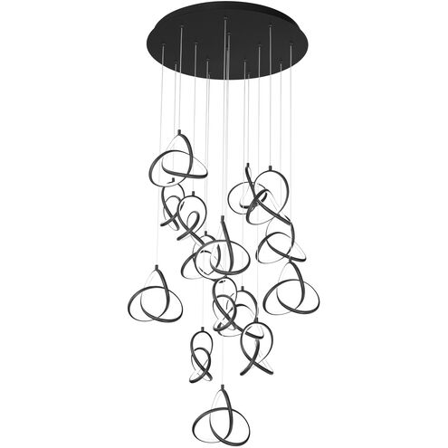Vornado LED 23 inch Black Multi-Light Pendant Ceiling Light, dweLED