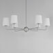 Bristol 6 Light 34 inch Satin Nickel Single-Tier Chandelier Ceiling Light