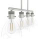 Van Nuys 4 Light 32 inch Brushed Nickel Linear Chandelier Ceiling Light, Medium