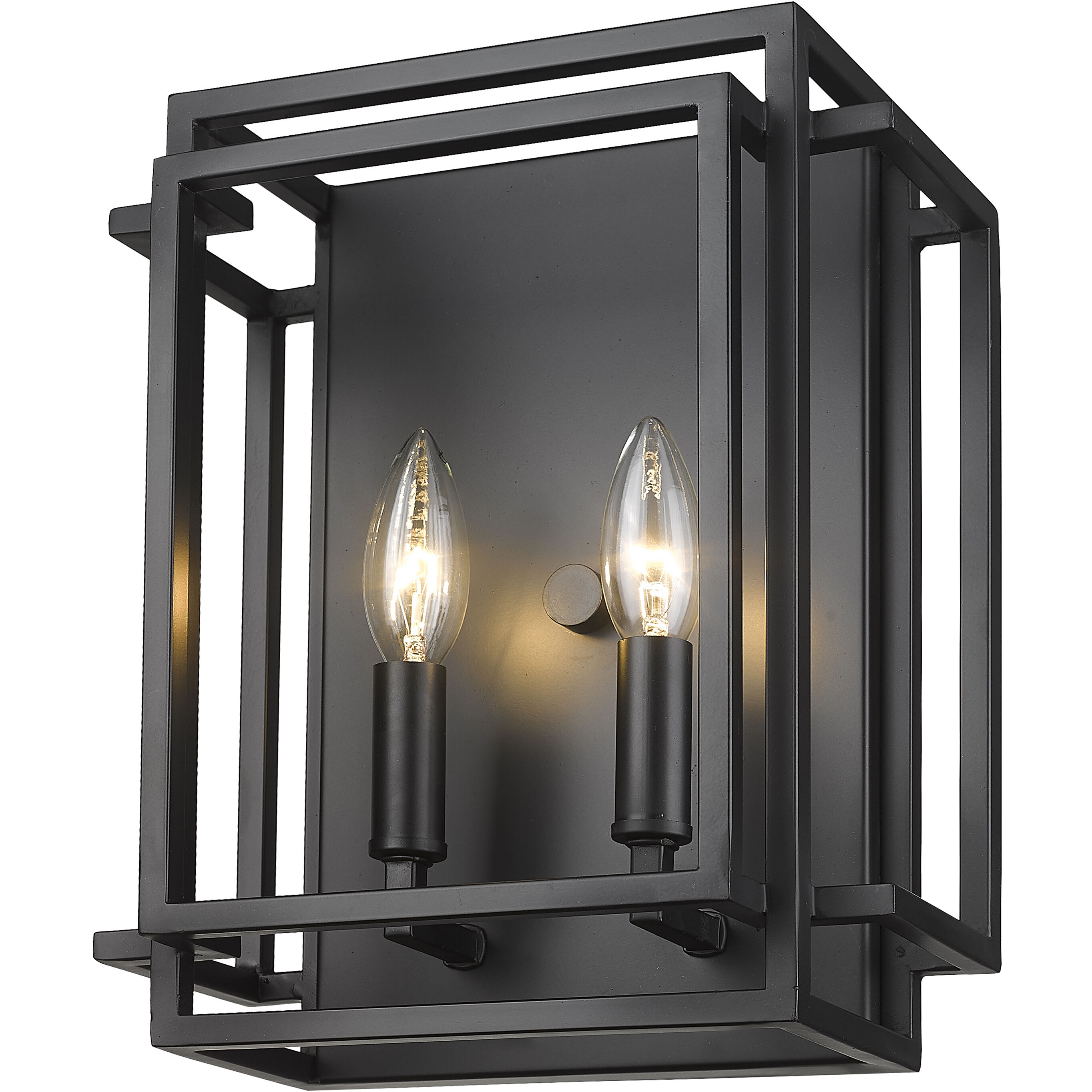Titania 2 Light 10 inch Matte Black Wall Sconce Wall Light