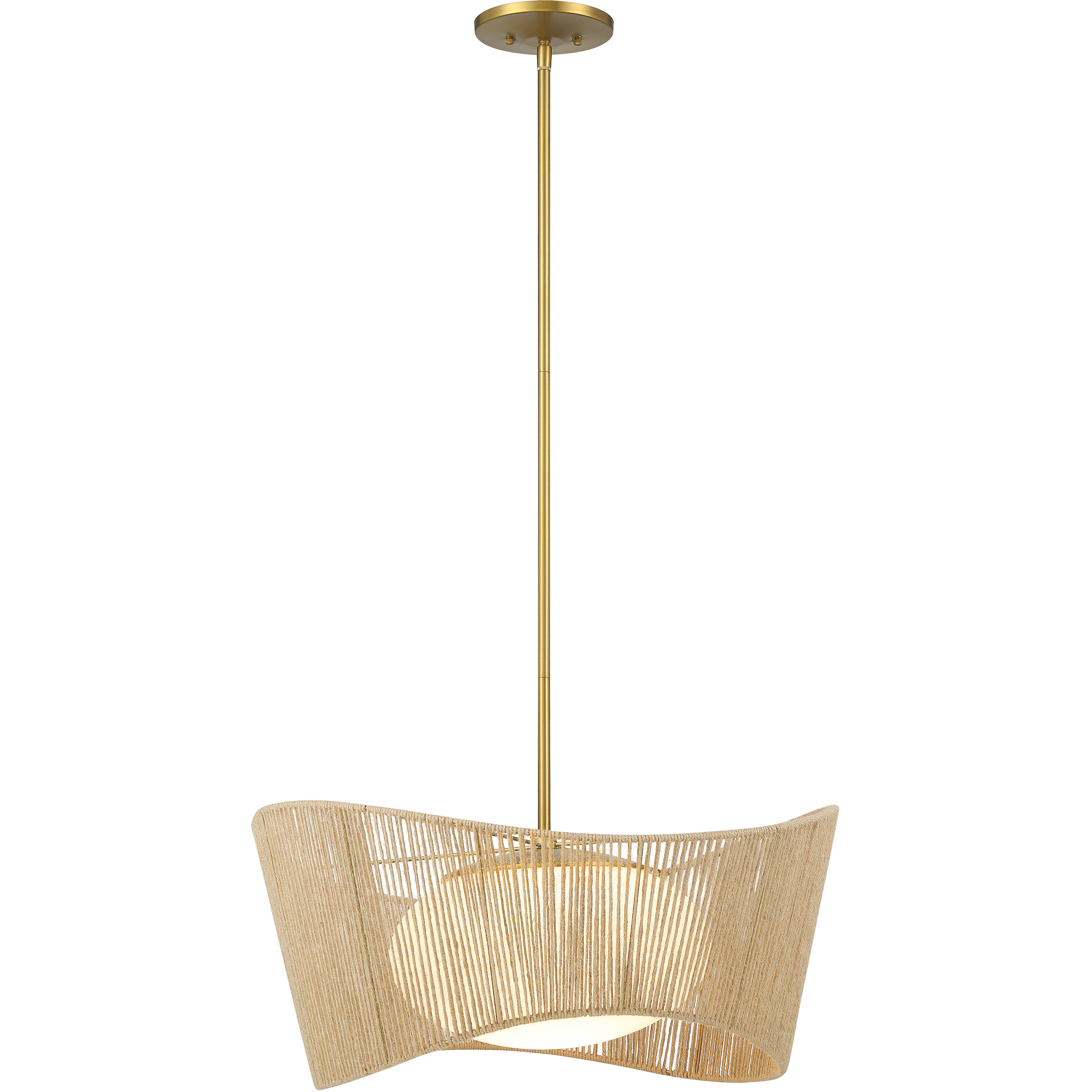 Key Largo 1 Light 22 inch Soft Brass Pendant Ceiling Light