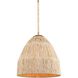 Copa 1 Light 16 inch Natural Brass Pendant Ceiling Light, Converts to Semi Flush