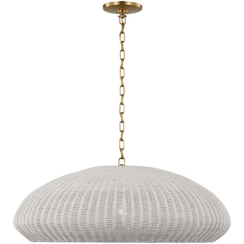 Chapman & Myers Kokomo LED 32 inch Antique-Burnished Brass Wide Pendant Ceiling Light
