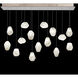 Natural Inspirations 15 Light 48 inch Gold Pendant Ceiling Light in Clear Quartz Studio Glass 3