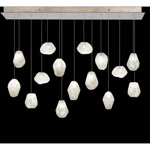 Natural Inspirations 15 Light 48 inch Gold Pendant Ceiling Light in Clear Quartz Studio Glass 3
