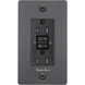 1G Duplex 125 Smoked Bronze Outlet, GFCI