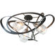 Nest 3 Light 37.2 inch Dark Smoke Semi-Flush Ceiling Light