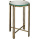 Metrical 20.5 X 14 inch Antique Brass Side Table, Inline