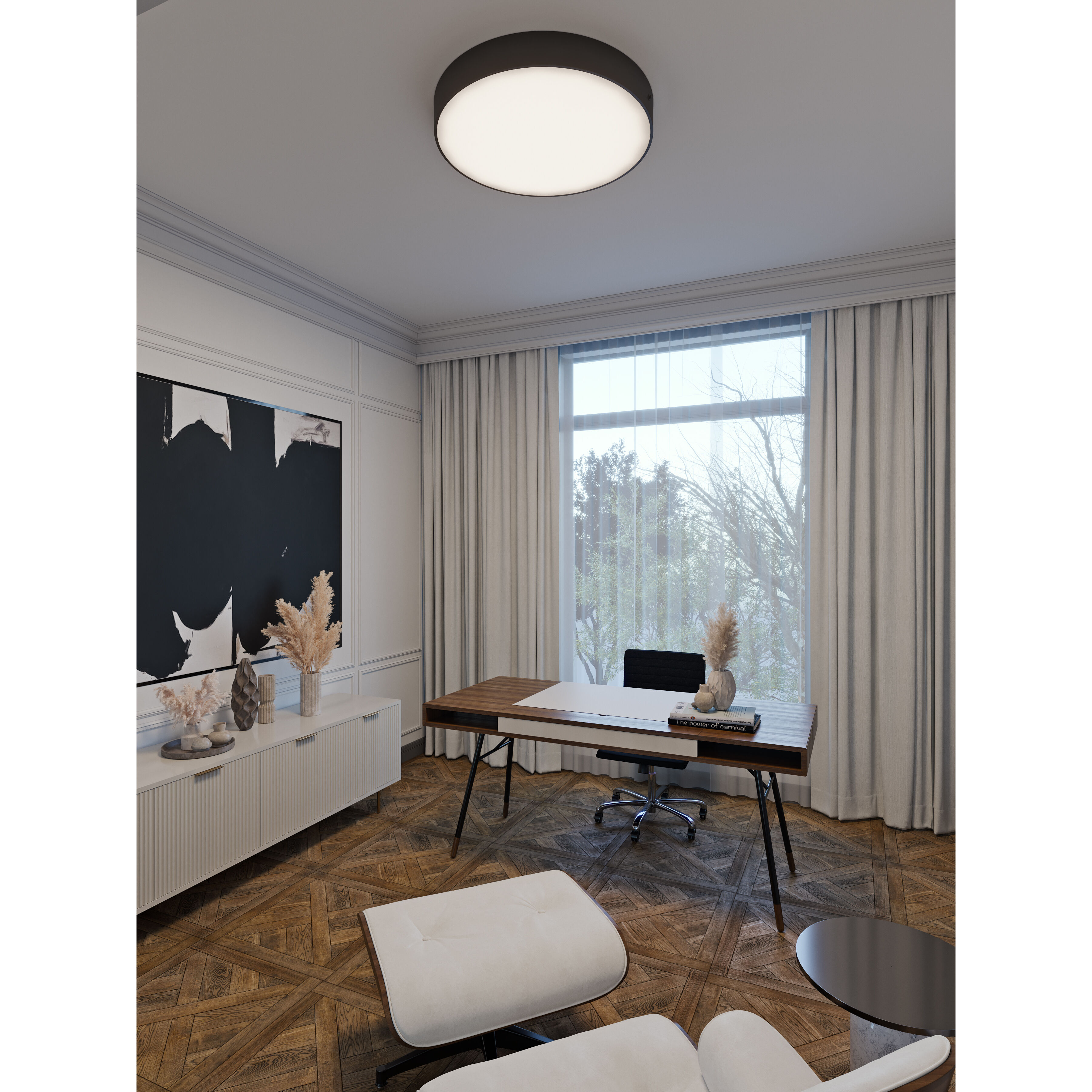 AFX Lighting BAYF30LAJUDBK LED Flush Mount Bailey Black