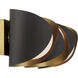 Flare 3 Light 24 inch Legacy Brass and Dark Bronze Vanity Light Wall Light