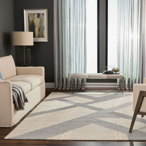 Sachin 36 X 24 inch Grey/ Neutral Rug in 2 x 3
