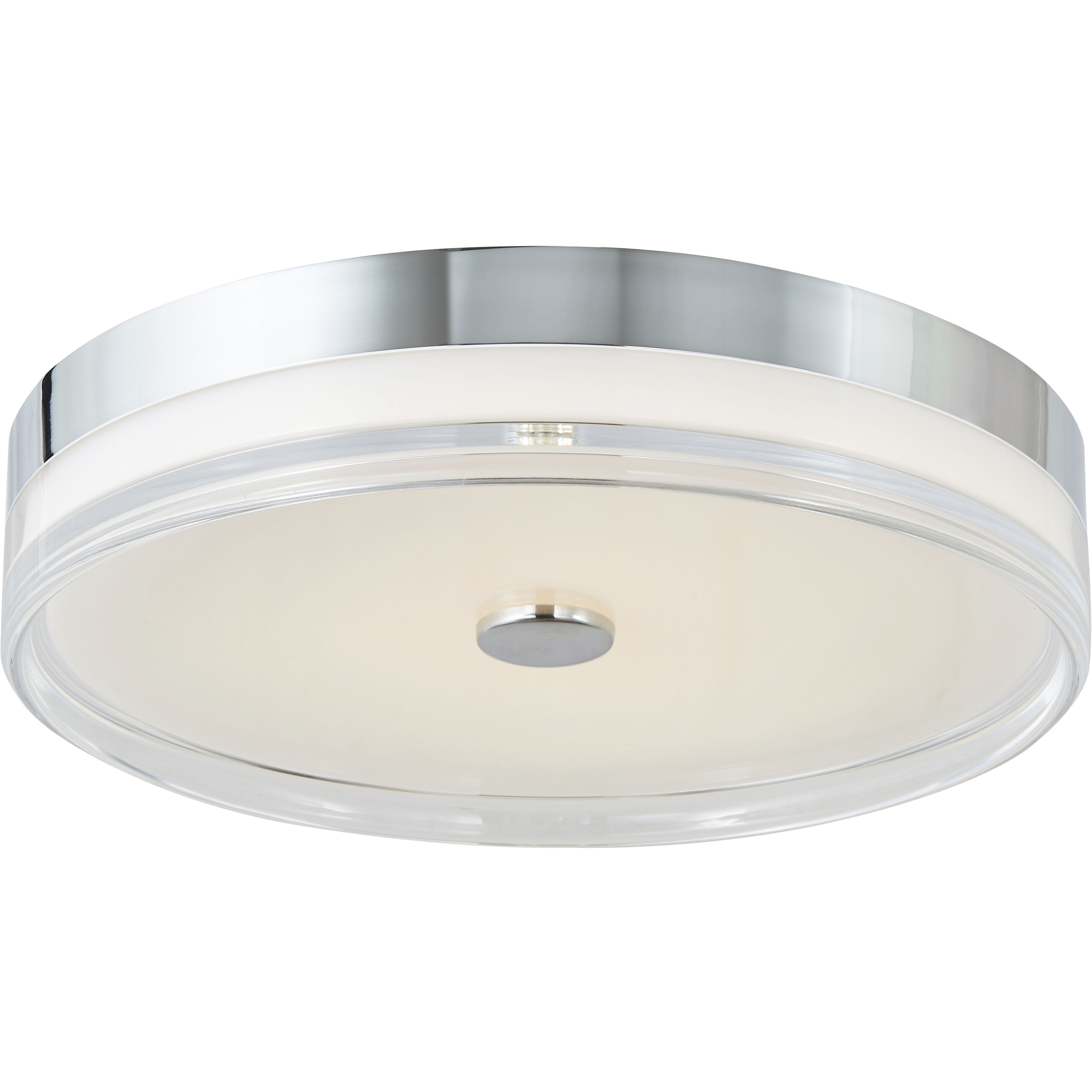 Iris LED 16 inch Chrome Flush Mount Ceiling Light