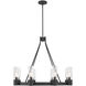 Evandrel 8 Light 32 inch Matte Black Chandelier Ceiling Light