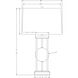 Locust 28.25 inch 150.00 watt Clear Table Lamp Portable Light