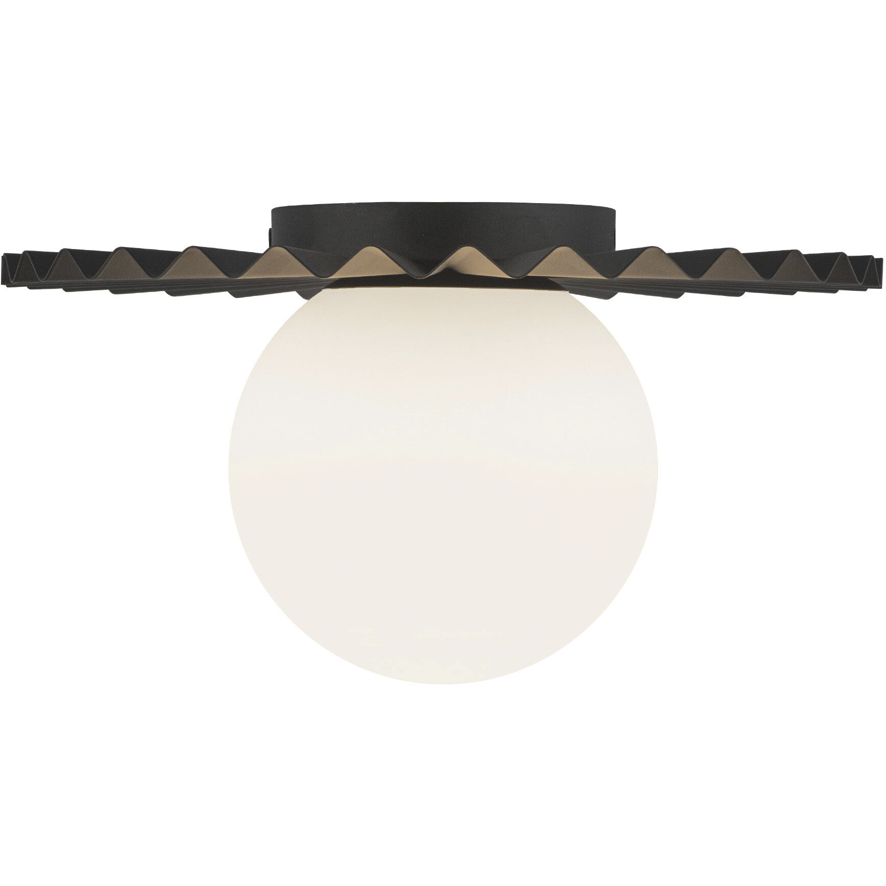 Alora Mood Plume 1 Light 11.88 inch Matte Black/Opal Matte Glass Flush Mount Ceiling Light