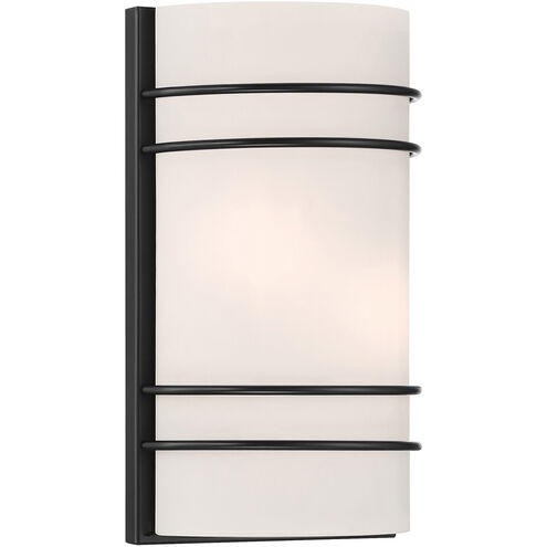 Artemis LED 8 inch Matte Black ADA Wall Sconce Wall Light in Opal