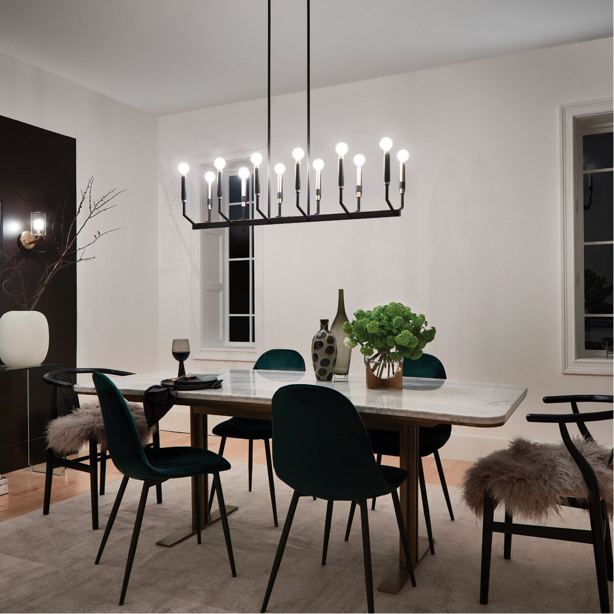 12 light black chandelier 2025