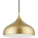Amador 1 Light 12 inch Soft Gold with Polished Brass Accents Pendant Ceiling Light