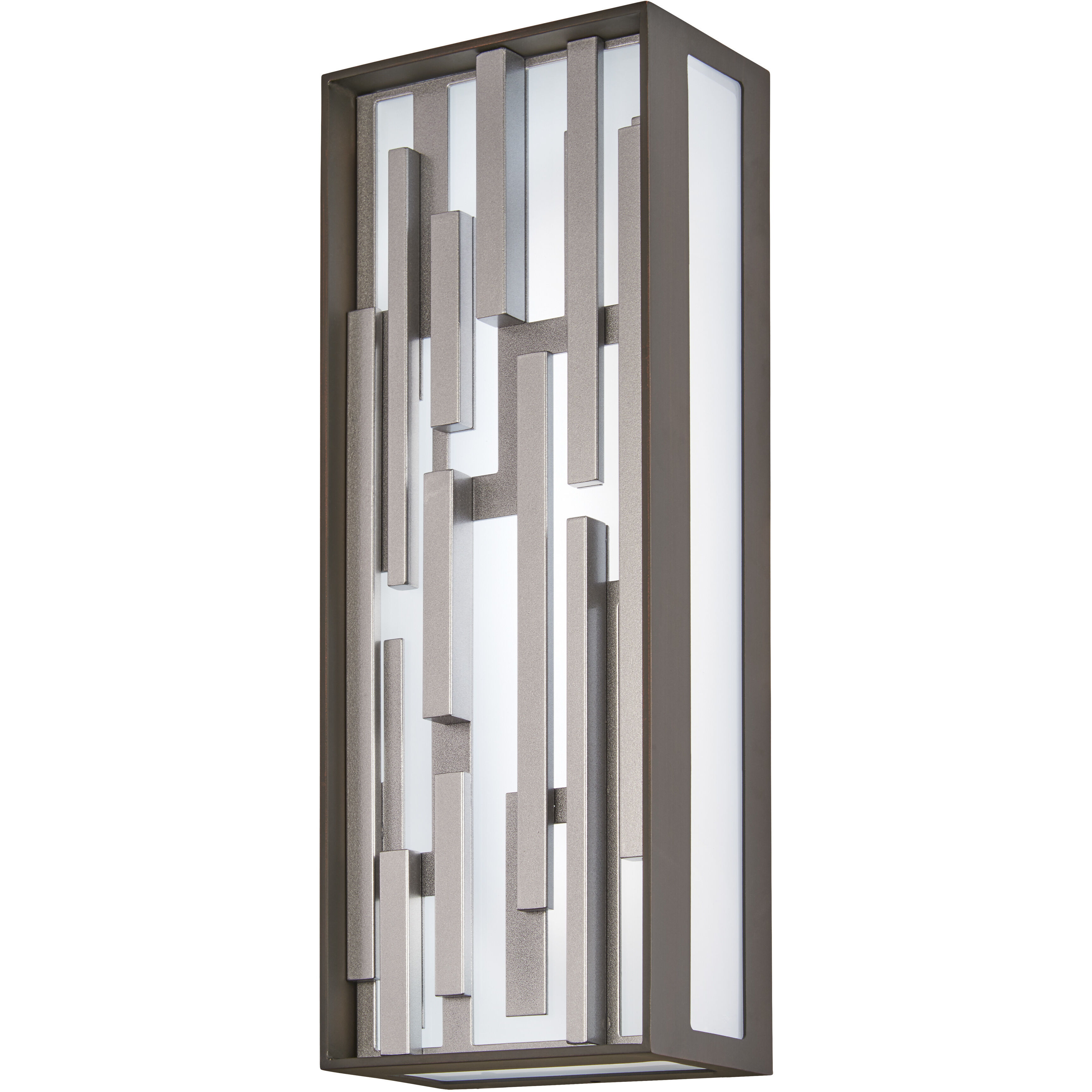 Bars LED 17 inch Bronze W/Silver Pocket Lantern, Outdoor