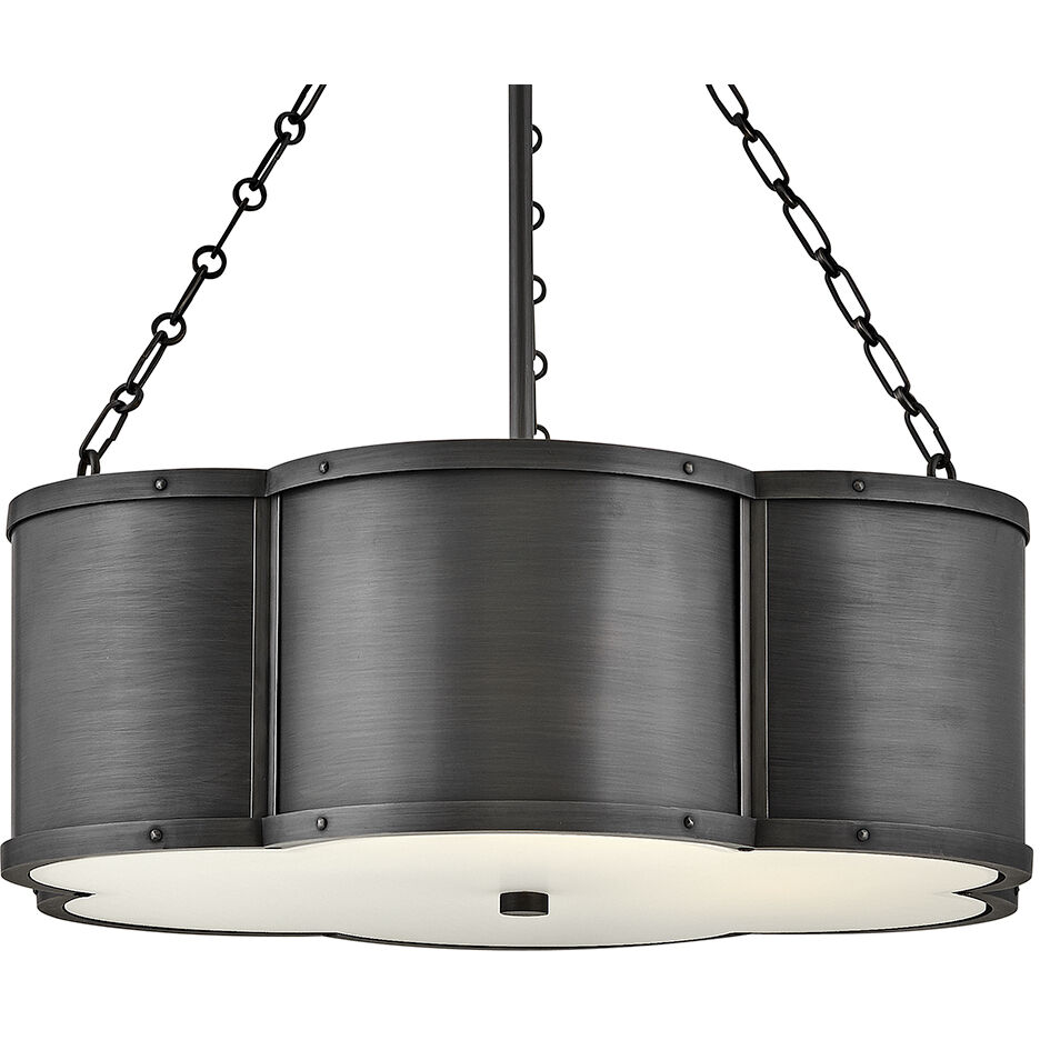 Chance 3 Light 22 inch Blackened Brass Indoor Chandelier Ceiling Light