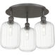 Ballston Preston 3 Light 19 inch Oil Rubbed Bronze Flush Mount Ceiling Light in Clear Glass