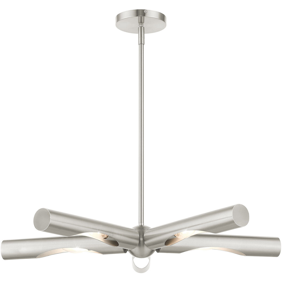 Acra 5 Light 28 inch Brushed Nickel Chandelier Ceiling Light