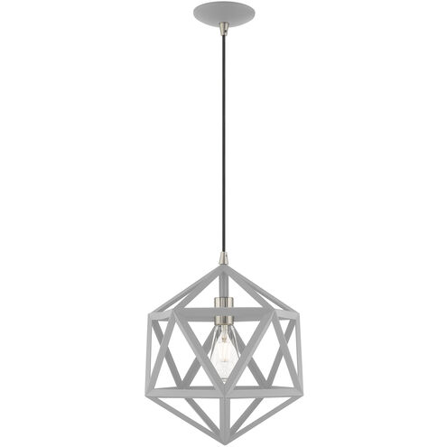 Geometric 1 Light 13 inch Nordic Gray Mini Pendant Ceiling Light
