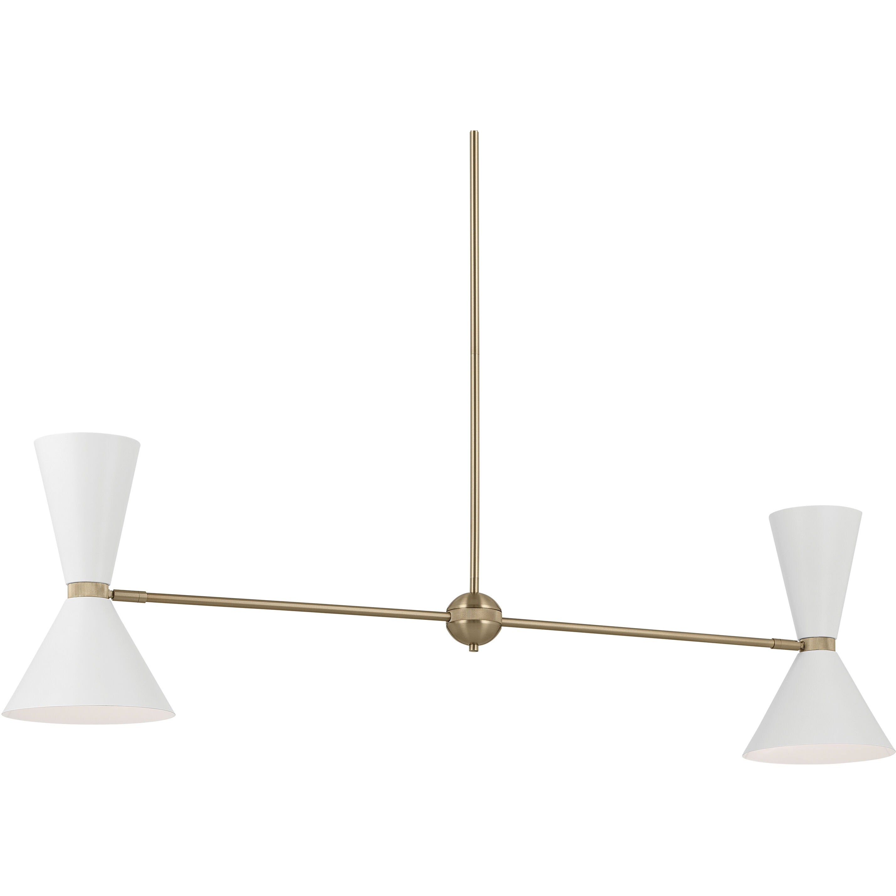 Phix LED 8.75 inch Champagne Bronze with White Chandelier Linear Ceiling Light