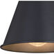 Smith LED 6.25 inch Textured Black Outdoor Wall