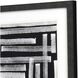 Naive Lines Black and Beige and Neutral and White Framed Art