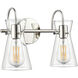 Camellia 2 Light 13.5 inch Polished Nickel Vanity Light Wall Light