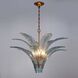 Fiore 6 Light 32.25 inch Antique Gold Leaf Semi Flush Ceiling Light