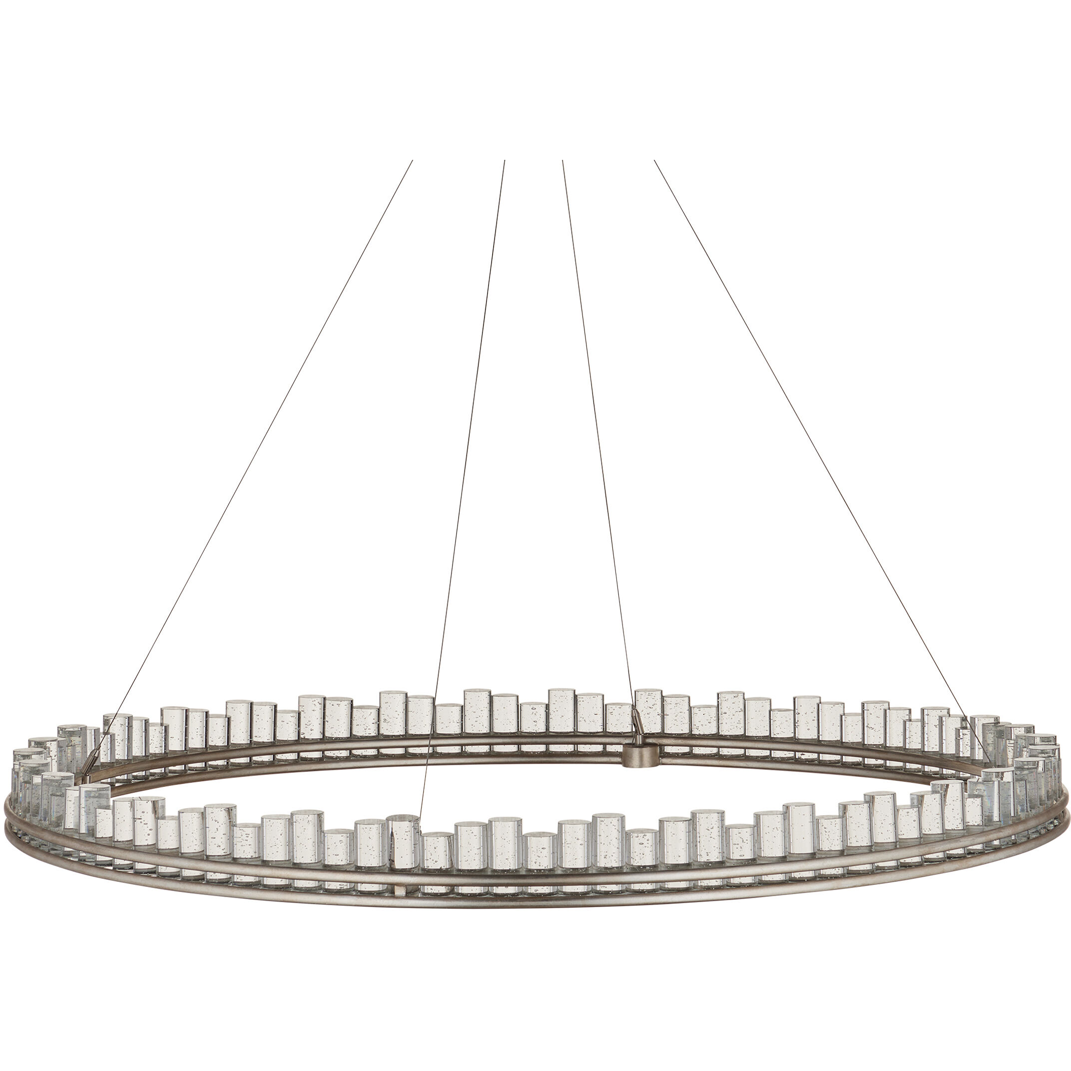 Pleiades 1 Light 50.75 inch Contemporary Silver Leaf/ Contemporary Silver/Clear Chandelier Ceiling Light, Large