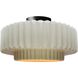 Radiance 1 Light 16.5 inch Matte White and Champagne Gold and Matte Black Semi Flush Ceiling Light