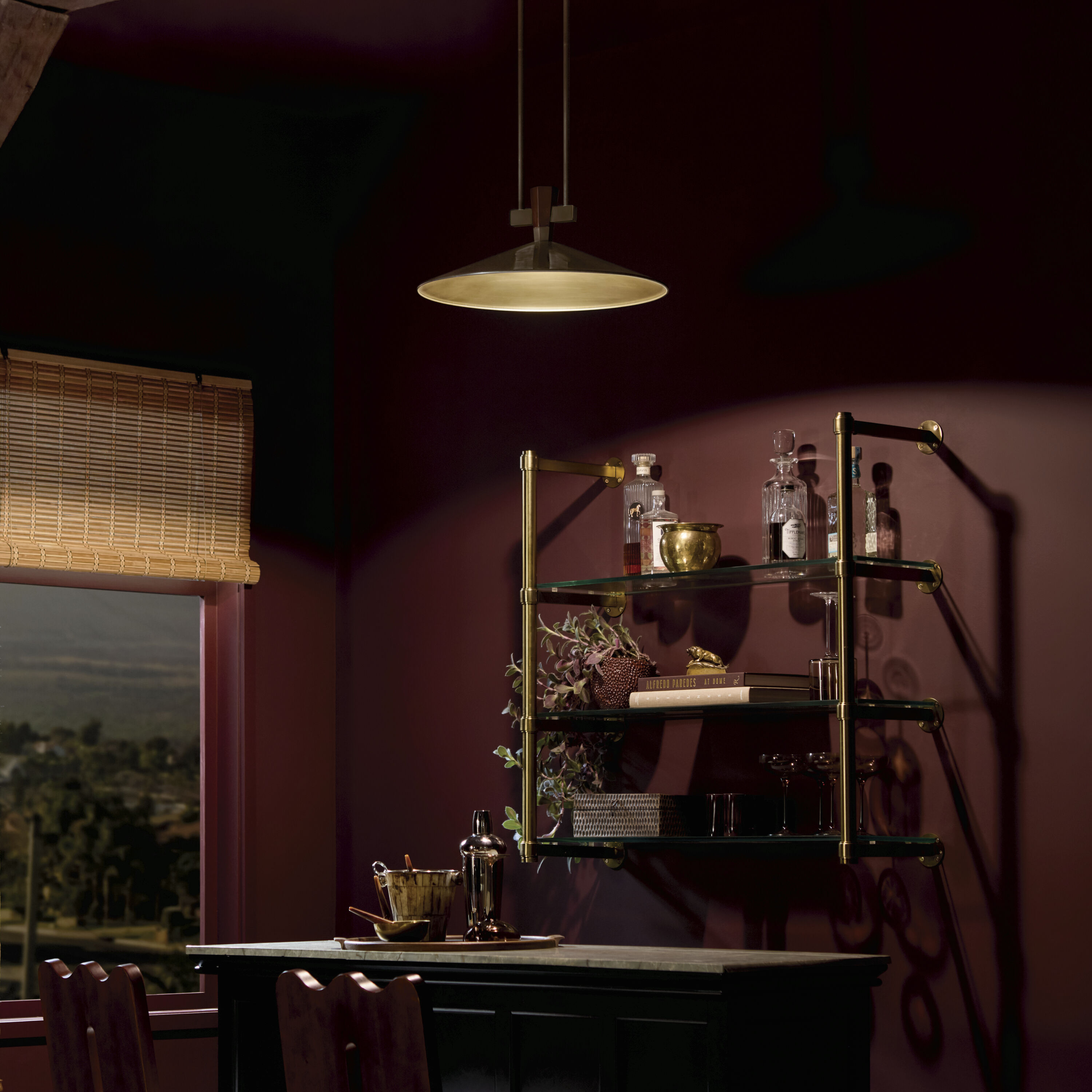 Tenon LED Lacquered Bronze Pendant Ceiling Light