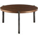 Caro 31.5 X 31.5 inch Top: Dark Brown; Base: Black Coffee Table