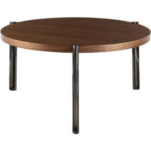 Caro 31.5 X 31.5 inch Top: Dark Brown; Base: Black Coffee Table